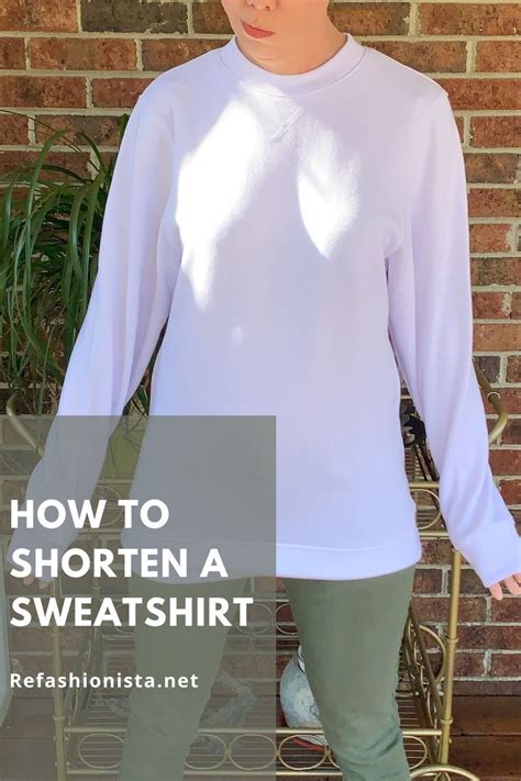 how to shorten a sweatshirt.